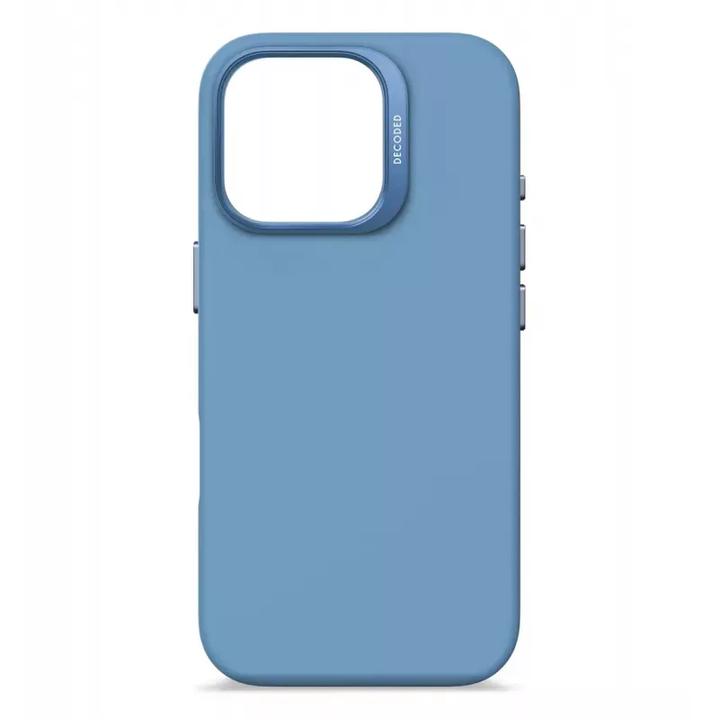 Decoded D25IPO16PBCS9AE capa traseira de silicone antimicrobiano para iPhone 16 Pro, azul-claro