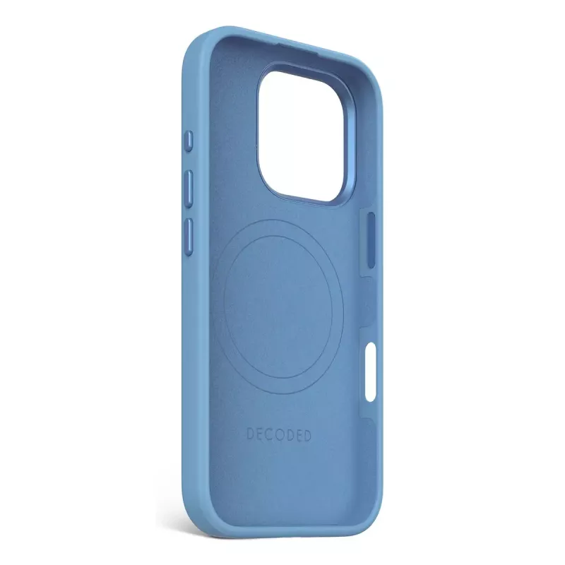 Decoded D25IPO16PBCS9AE capa traseira de silicone antimicrobiano para iPhone 16 Pro, azul-claro