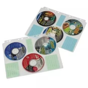 Bolsas com índice para CD-ROM Hama 60 discos transparente