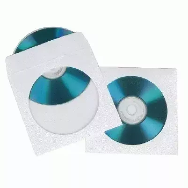 Bolsas de papel para CD-ROM Hama 50, branco 50 discos