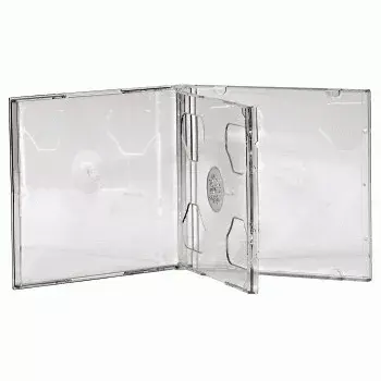 Caixa dupla Jewel Case para CD Hama 44752 embalagem de 5 para 2 discos transparente