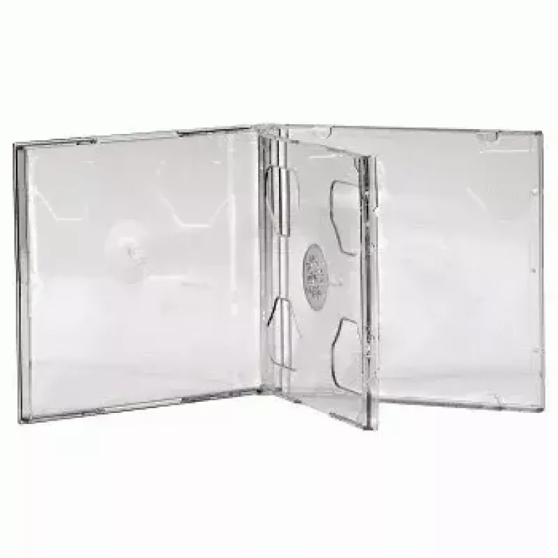 Caixa dupla Jewel Case para CD Hama 44752 embalagem de 5 para 2 discos transparente