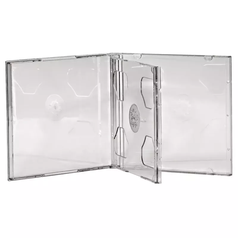 Caixa dupla Jewel Case para CD Hama 44752 embalagem de 5 para 2 discos transparente