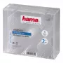 Caixa dupla Jewel Case para CD Hama 44752 embalagem de 5 para 2 discos transparente