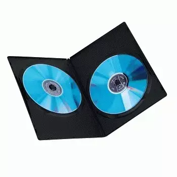 Caixa dupla fina para DVD Hama 51184 preto 2 discos