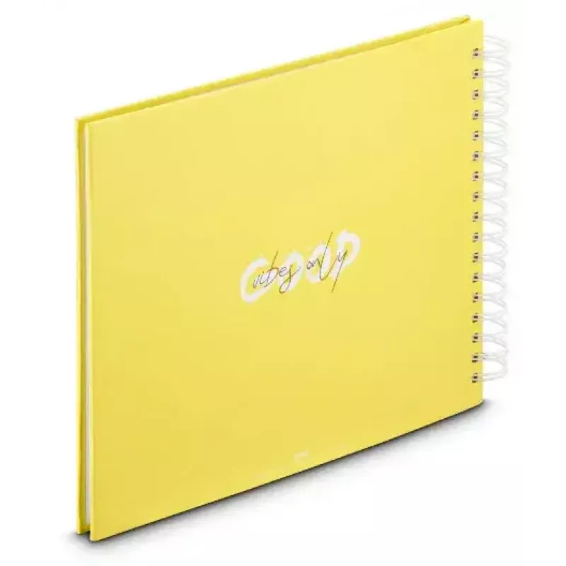 Álbum fotográfico Hama Good Things amarelo 100 folhas 10 x 15 espiral
