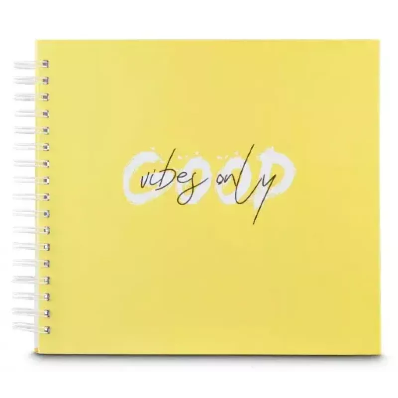 Álbum fotográfico Hama Good Things amarelo 100 folhas 10 x 15 espiral