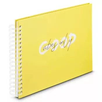 Álbum fotográfico Hama Good Things amarelo 100 folhas 10 x 15 espiral