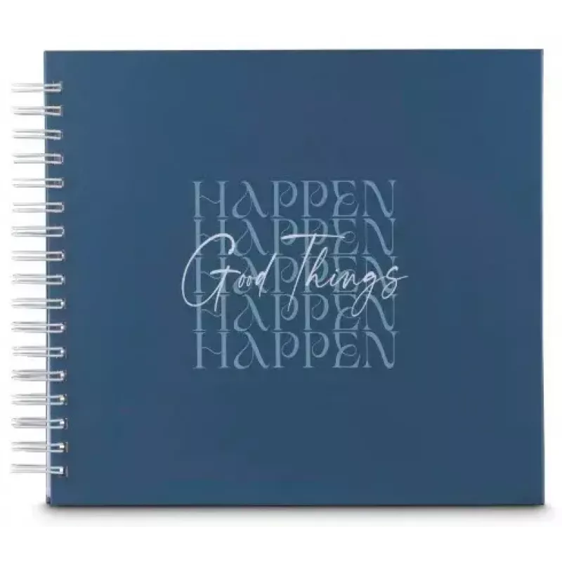 Hama 7718 Good Things Happen álbum de fotografias de espiral, 28x24 cm, 50 páginas brancas