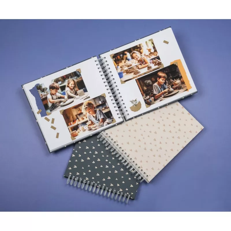 Álbum fotográfico Hama Lovely azul 100 folhas 10 x 15 cm espiral
