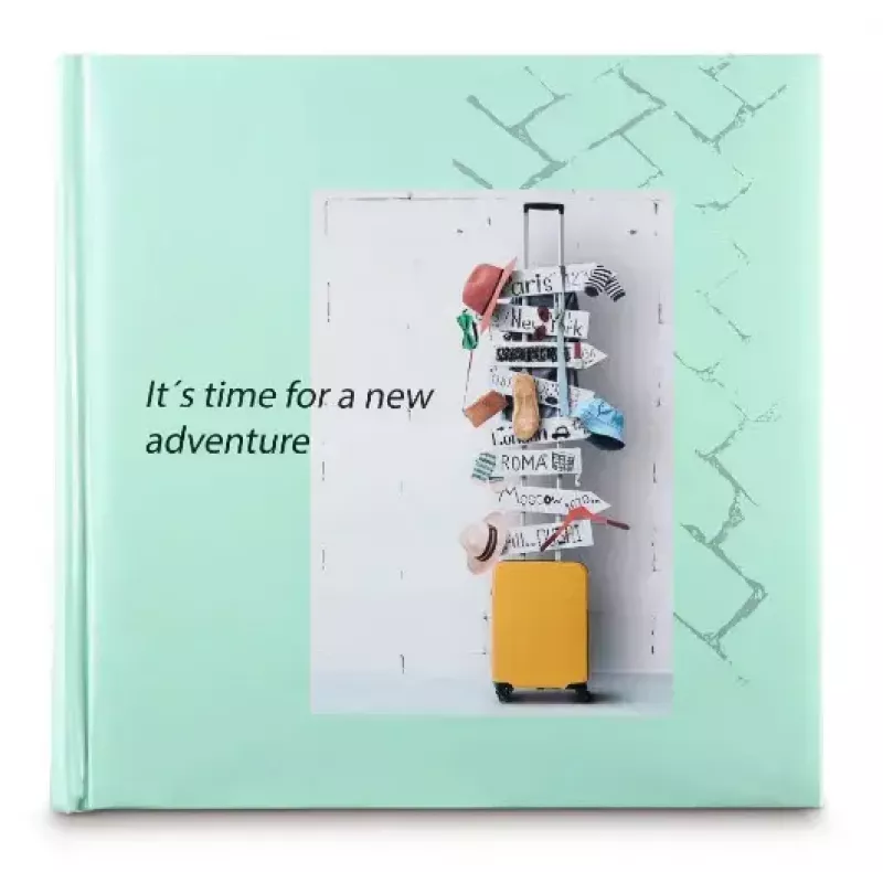 Álbum fotográfico Hama Journey verde-menta 400 folhas 10 x 15 encadernação