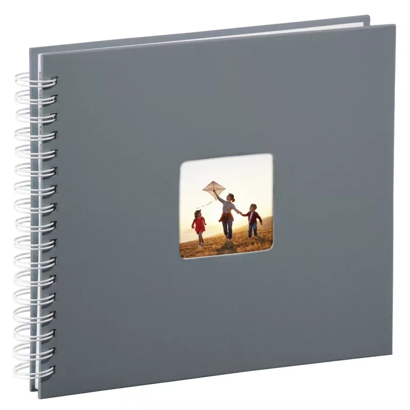 Álbum de fotografias Hama Fine Art cinzento 100 folhas 10 x 15 cm encadernação em espiral