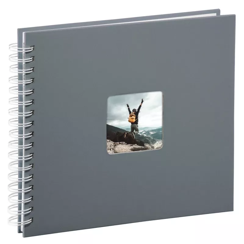 Álbum de fotografias Hama Fine Art cinzento 100 folhas 10 x 15 cm encadernação em espiral