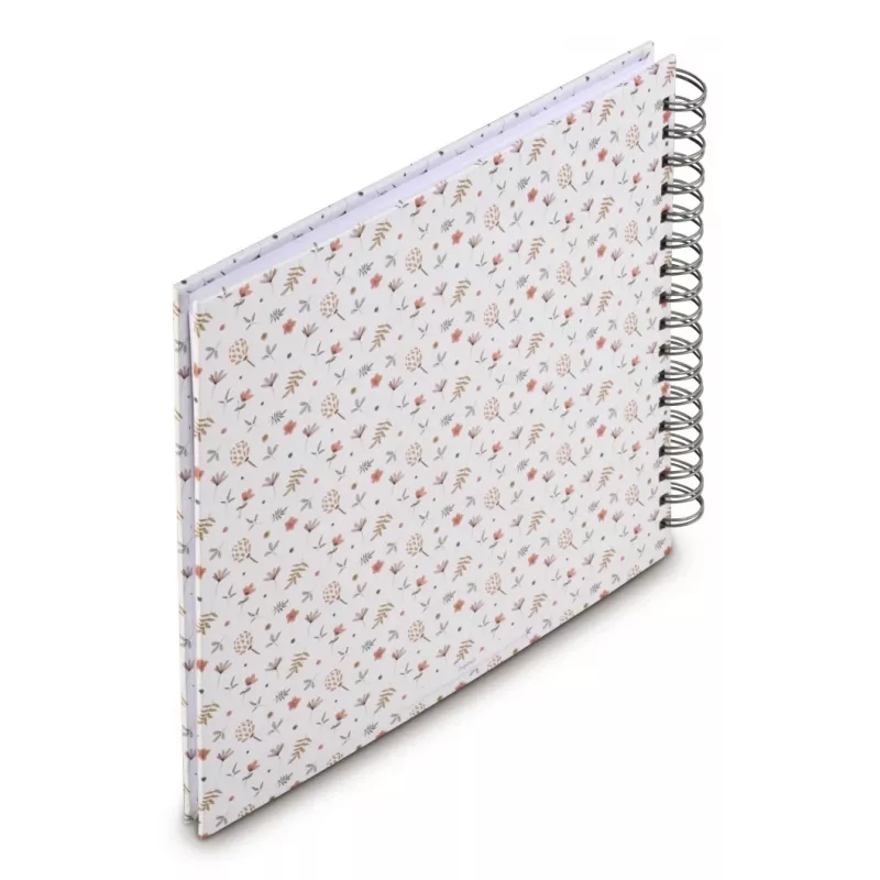 Hama 7739 Floral álbum de fotografias de espiral, 28x24 cm, 50 páginas brancas