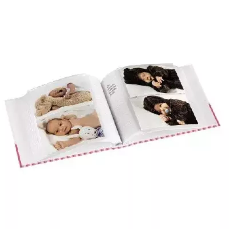 Álbum de fotografias Hama Moni rosa, branco 200 folhas 10 x 15