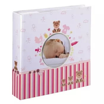 Álbum de fotografias Hama Moni rosa, branco 200 folhas 10 x 15