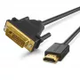 Adaptador de cabo de vídeo Ugreen 30116 1 m DVI HDMI preto