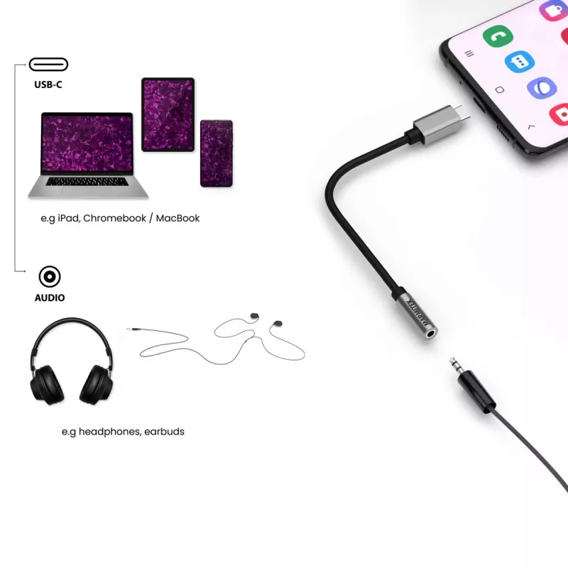 Marmitek Connect USB-C > Audio 8374 adaptador para dispositivos de áudio
