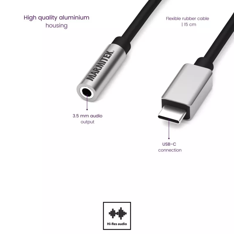 Marmitek Connect USB-C > Audio 8374 adaptador para dispositivos de áudio