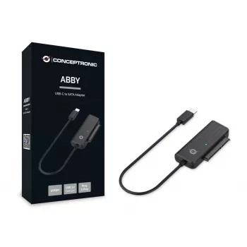 Adaptador Conceptronic ABBY USB-C para SATA, preto, China, 32 mm, 12 mm, 65 mm, 22 g