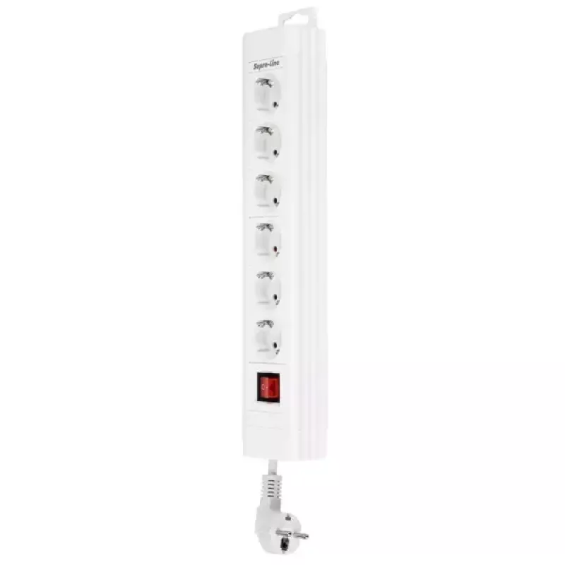Extensão elétrica REV 14612113 2,4 m 6 saídas AC para interior Branco