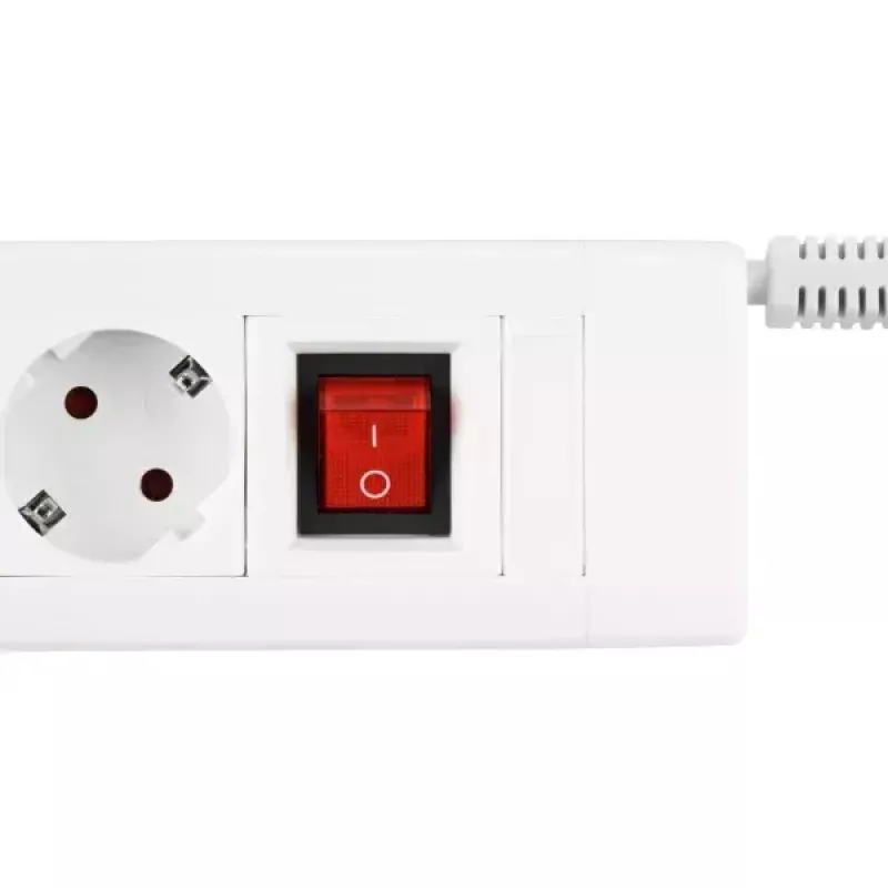 Extensão elétrica REV 14612113 2,4 m 6 saídas AC para interior Branco