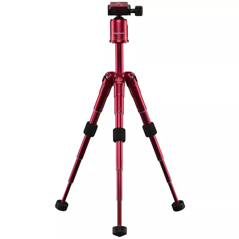 Tripé Mantona 21183 para câmaras digitais e de filmar vermelho