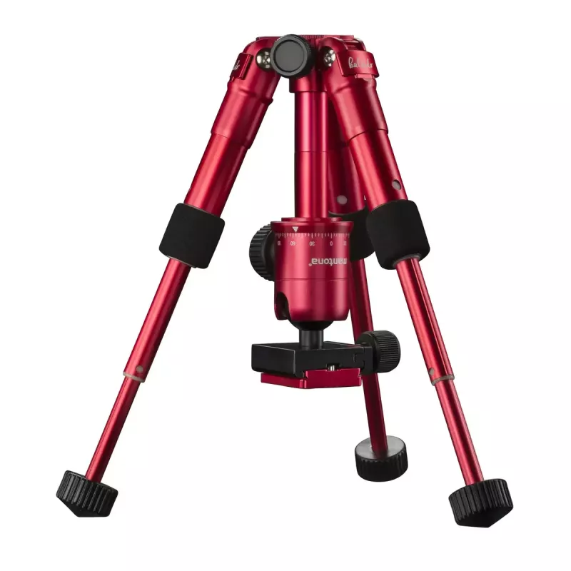 Tripé Mantona 21183 para câmaras digitais e de filmar vermelho