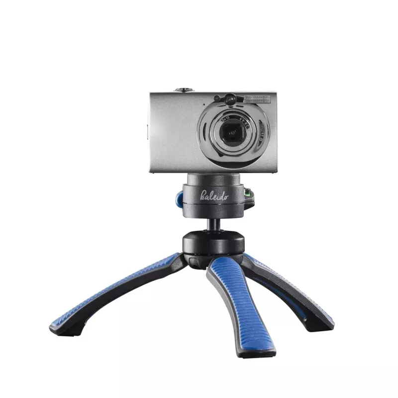 Tripé Mantona 21405 smartphone câmara digital 3 pernas preto azul