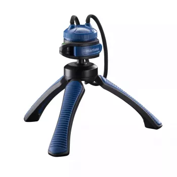 Tripé Mantona 21405 smartphone câmara digital 3 pernas preto azul