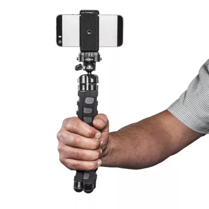 Tripé Mantona 21400 para câmaras digitais/de filmar 3 pernas preto cinzento