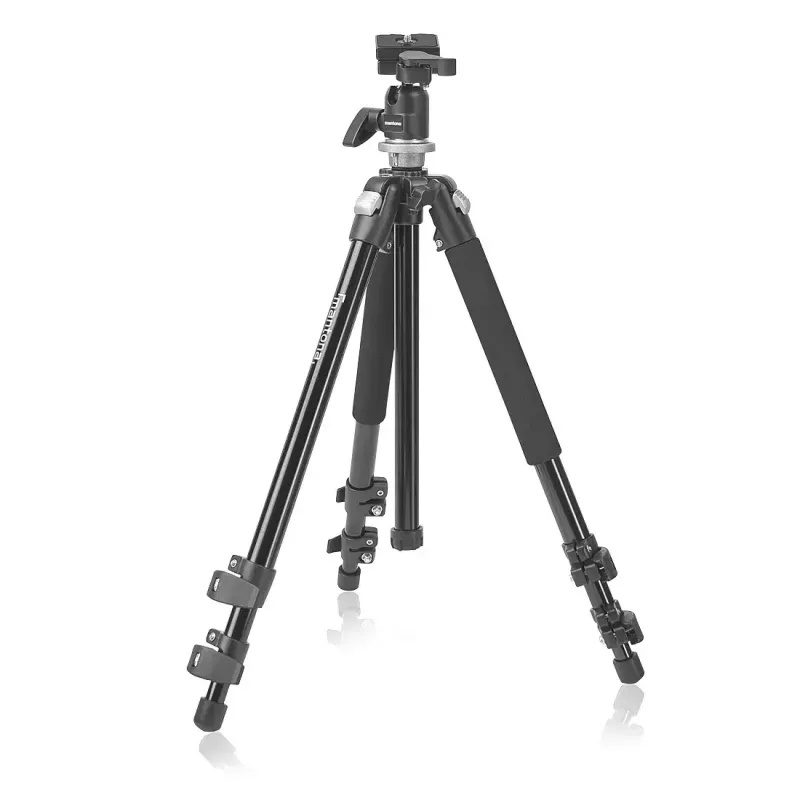 Tripé Mantona Scout para câmaras digitais/de filmar 3 pernas preto