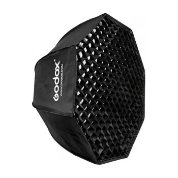 Softbox Godox SB-FW140 preta nylon com difusores e grelha