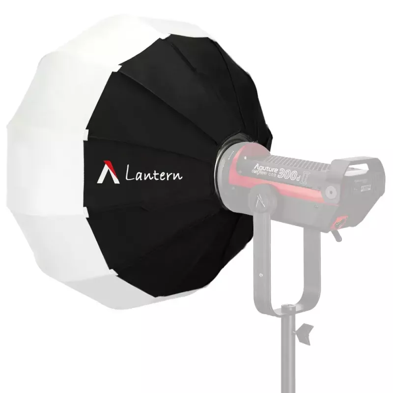 Lanterna Aputure 90 preta branca 90 cm cobertura difusora gaiola de molas