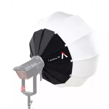 Lanterna Aputure 90 preta branca 90 cm cobertura difusora gaiola de molas