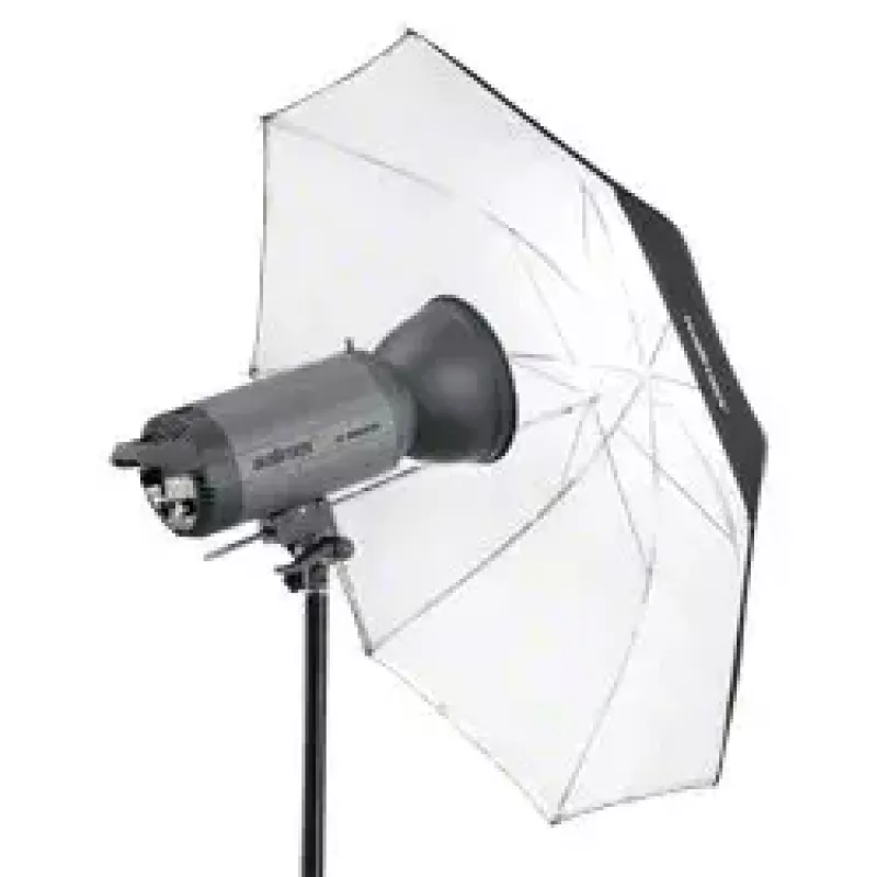 Walimex 1017655 guarda-chuva 2 em 1 refletor e translúcido, branco, 109 cm