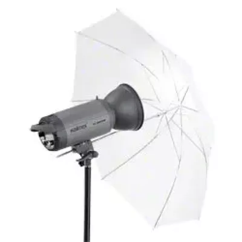 Walimex 1017655 guarda-chuva 2 em 1 refletor e translúcido, branco, 109 cm
