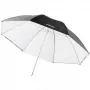 Walimex 1017655 guarda-chuva 2 em 1 refletor e translúcido, branco, 109 cm