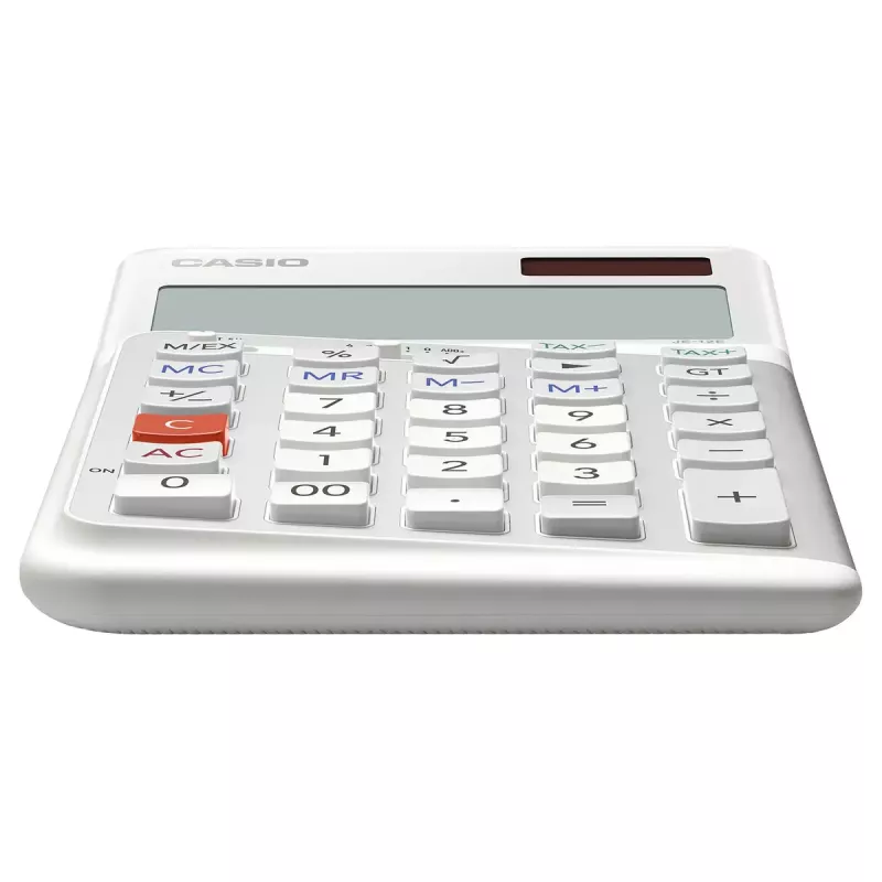 Calculadora básica Casio JE-12E-WE de secretária 12 dígitos branca