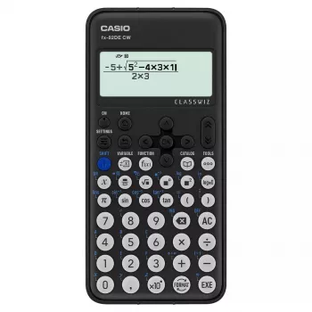Calculadora científica Casio FX-82DE CW 12 dígitos a pilhas preta