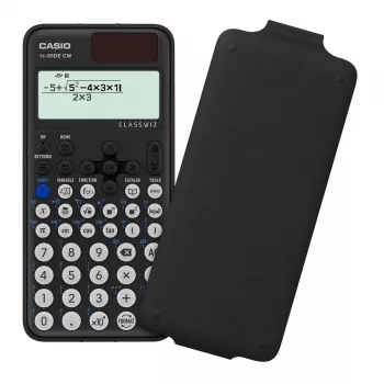 Calculadora científica Casio FX-85DE CW de bolso 12 dígitos preta