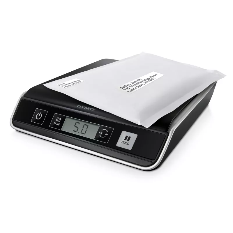 Balança digital de encomendas e envios DYMO M5 | capacidade até 5 kg | 20 cm x 20 cm