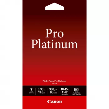 Papel fotográfico Canon PT-101 Pro Platinum 4x6 polegadas – 50 folhas