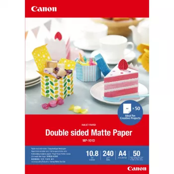 Papel mate frente e verso Canon MP-101D, A4, 50 folhas, mate, 240 g/m², A4, 10,8 µm, 50 unid.