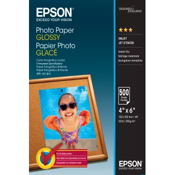 Papel fotográfico Epson Glossy - 10x15cm - 500 folhas