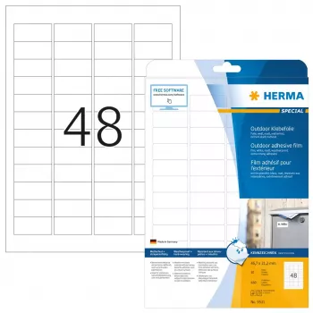Etiqueta autoadesiva para impressora HERMA Labels A4 película exterior 45,7x21,2 mm