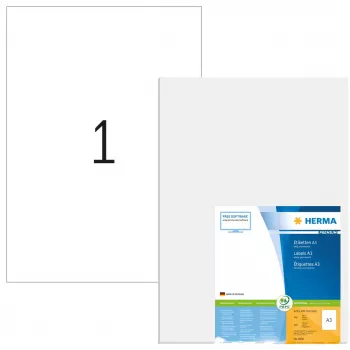 Etiquetas A3 Premium HERMA 8692 297x420 mm branco papel mate