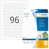 Etiquetas autoadesivas HERMA Movables A4 Ø 20 mm redondas branco