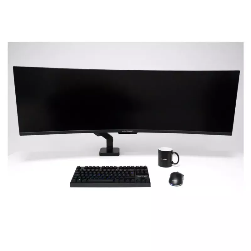 Suporte para monitor LC-Power LC-EQ-A49B 124,5 cm preto com grampo 20 kg