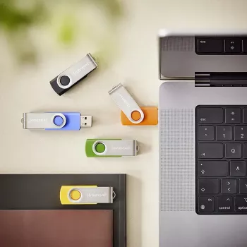 INTENSO Office Line multipack de pen drives 5×64 GB, USB-A, USB 3.2 Gen 1, Swivel, multicolor